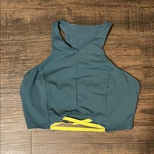 Fabletics Crop Bra Top size M Teal